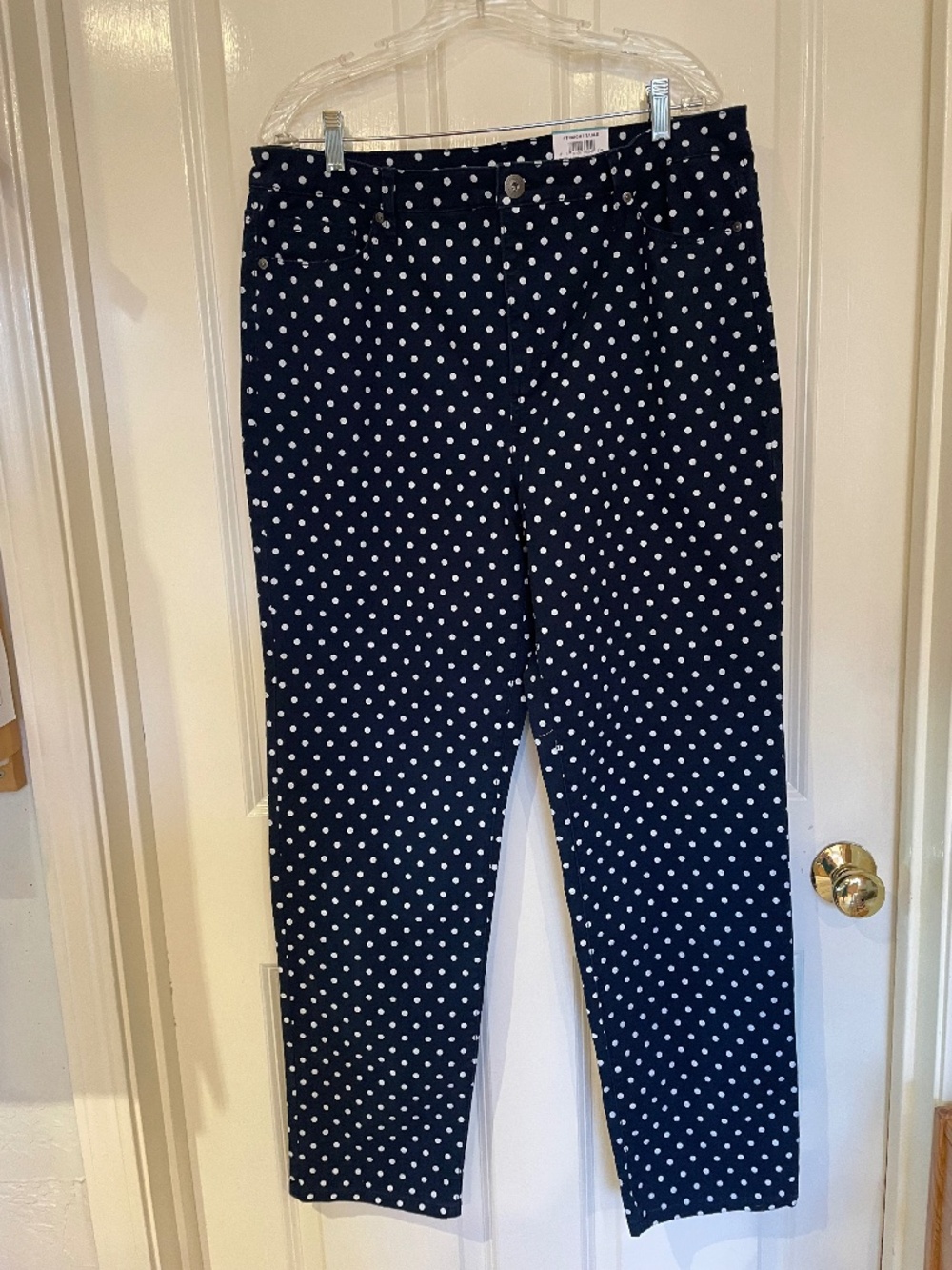 Navy Blue Polka Dot Pants